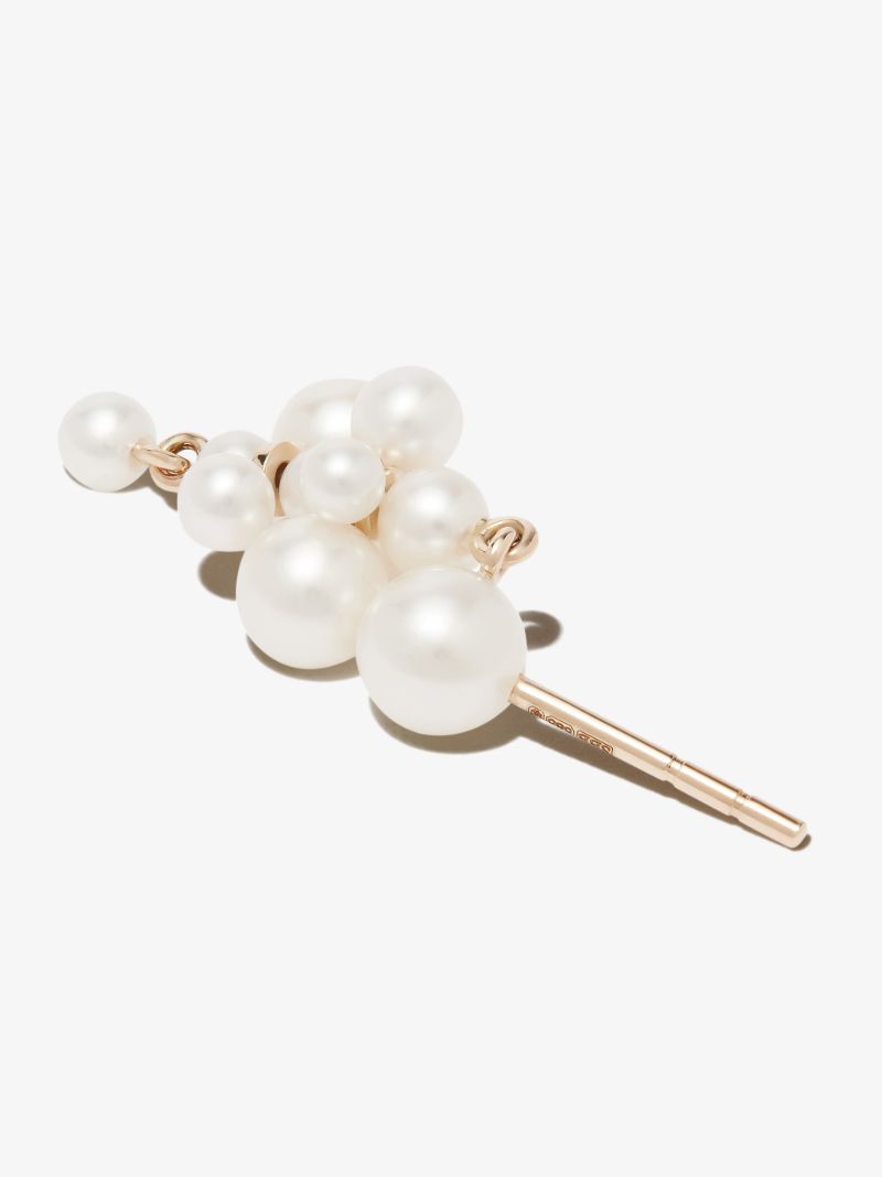 14k Yellow Gold Petite Celli Pearl Earring
