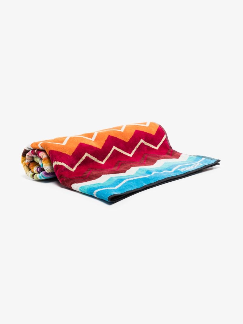 Multicoloured Hugo Printed Cotton Towel