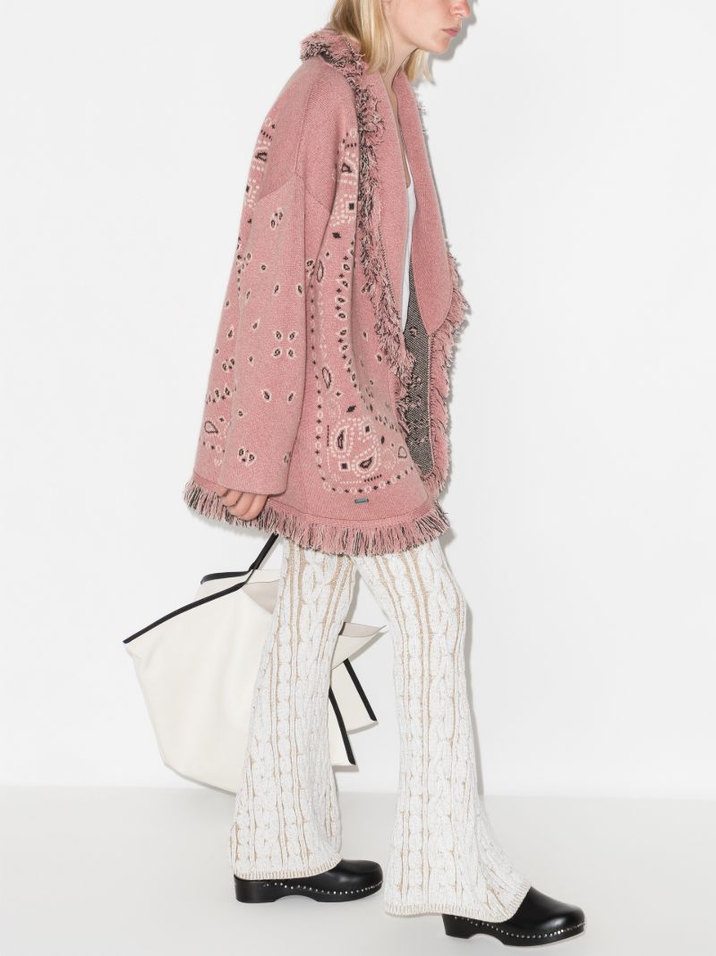 Bandana Wrap Cashmere Cardigan
