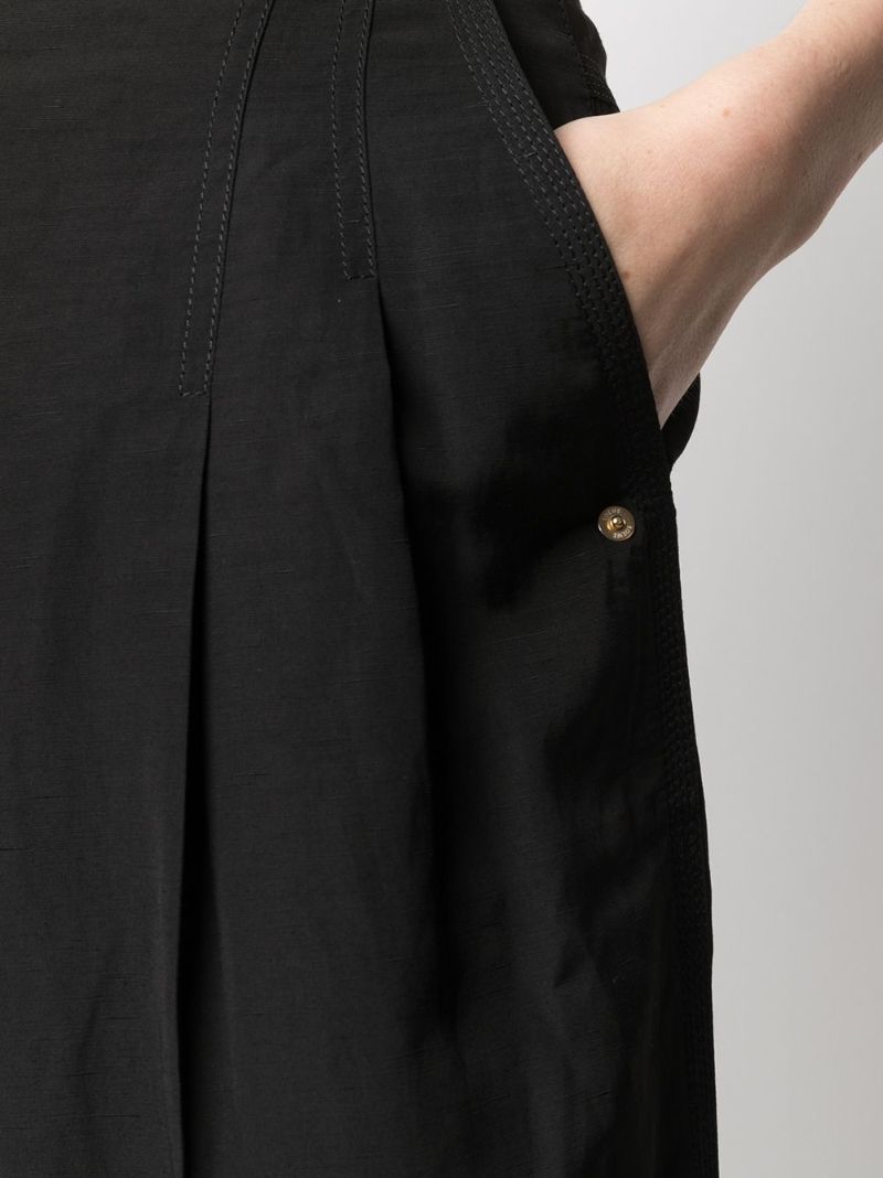 Pleated Wide Leg Trousers