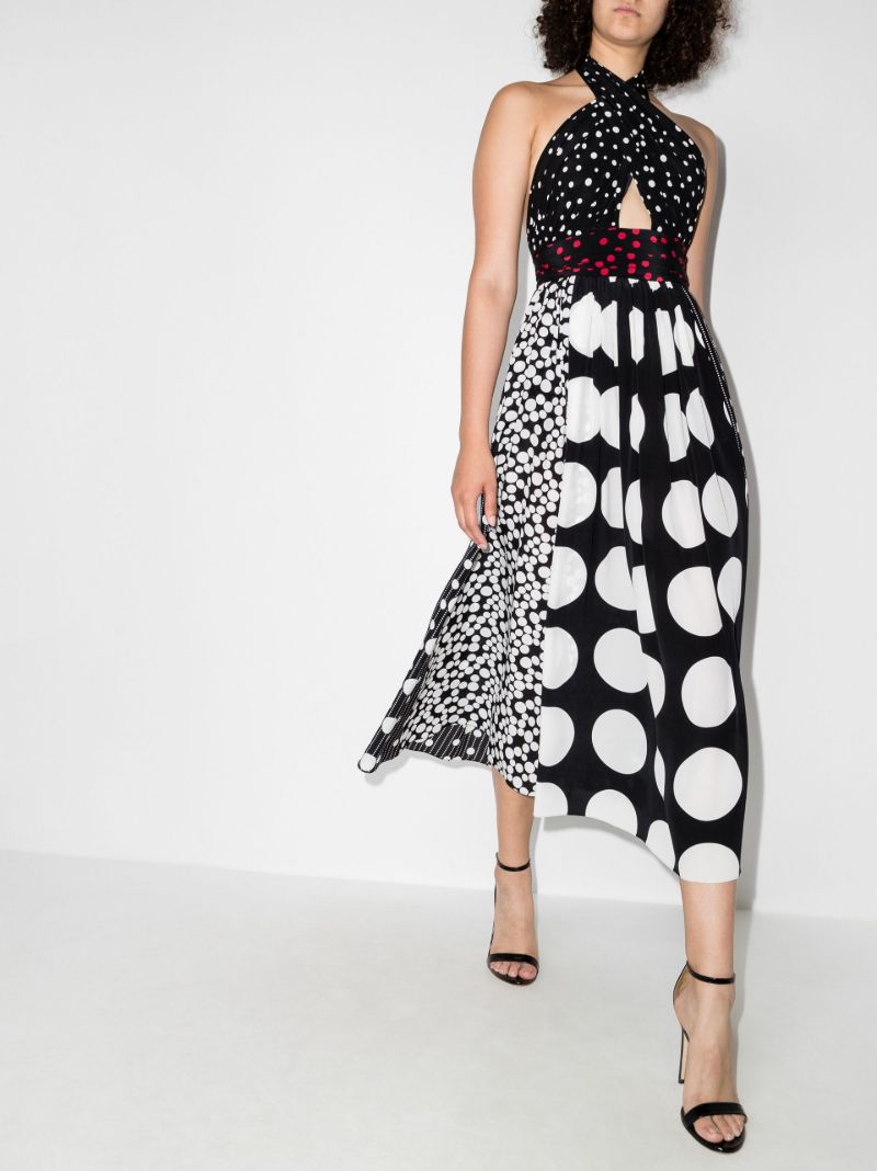 Polka Dot Halterneck Dress