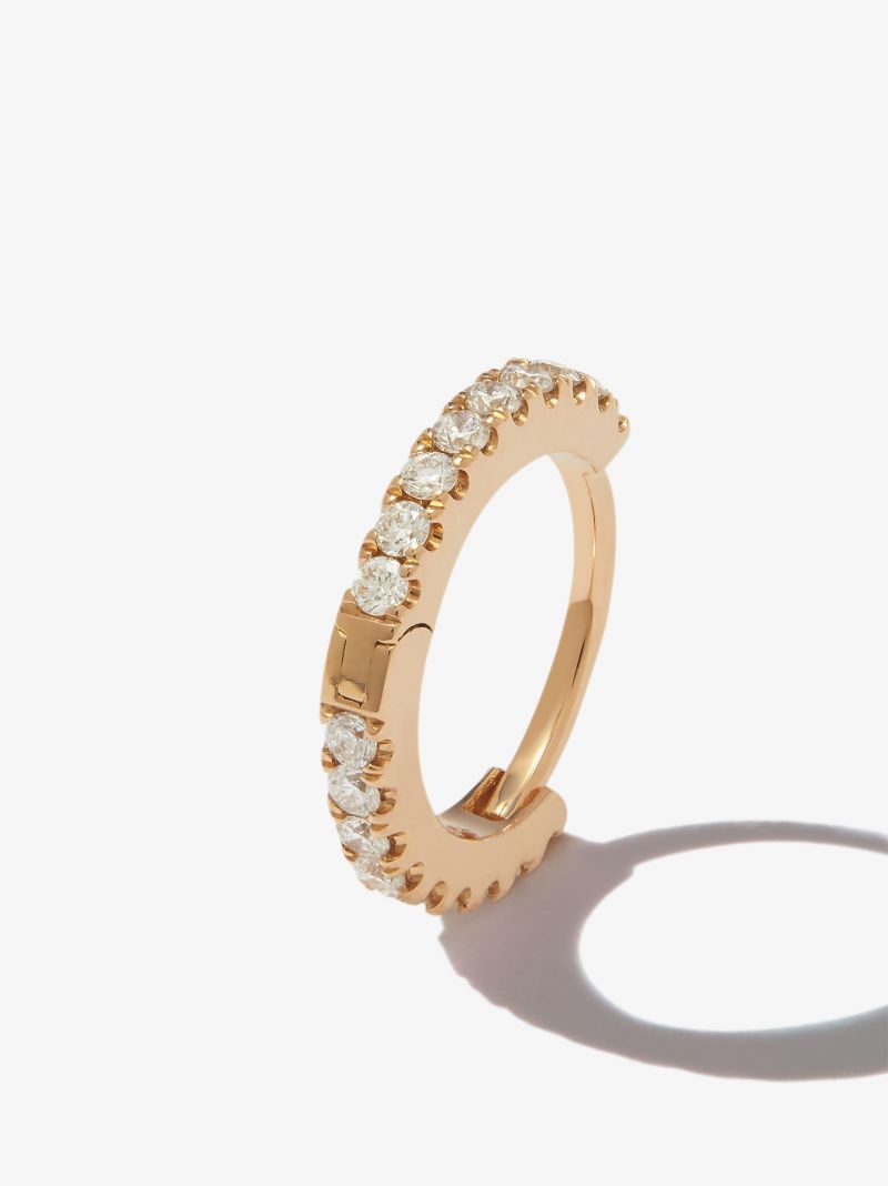 18k Yellow Gold Eternity Diamond Earring