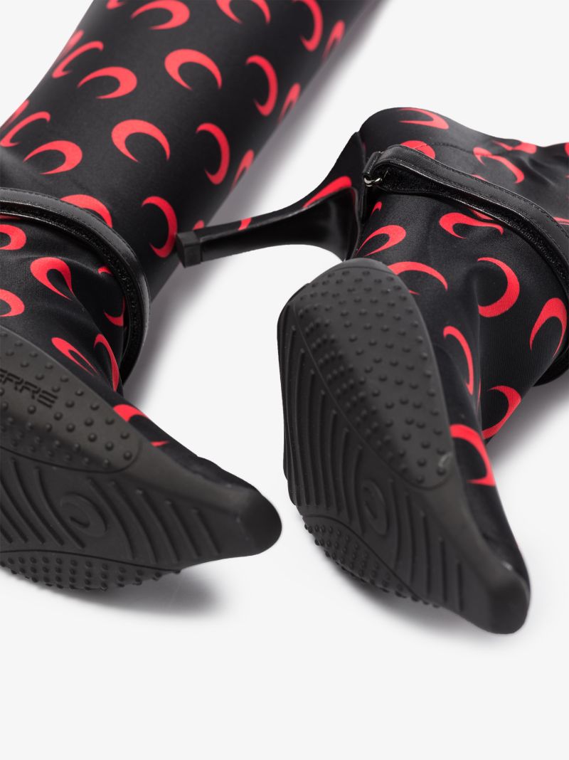 Black Crescent Moon 50 Printed Boots