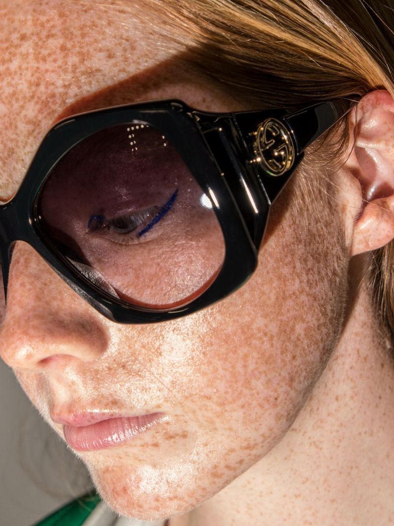 Black Fork Square Sunglasses