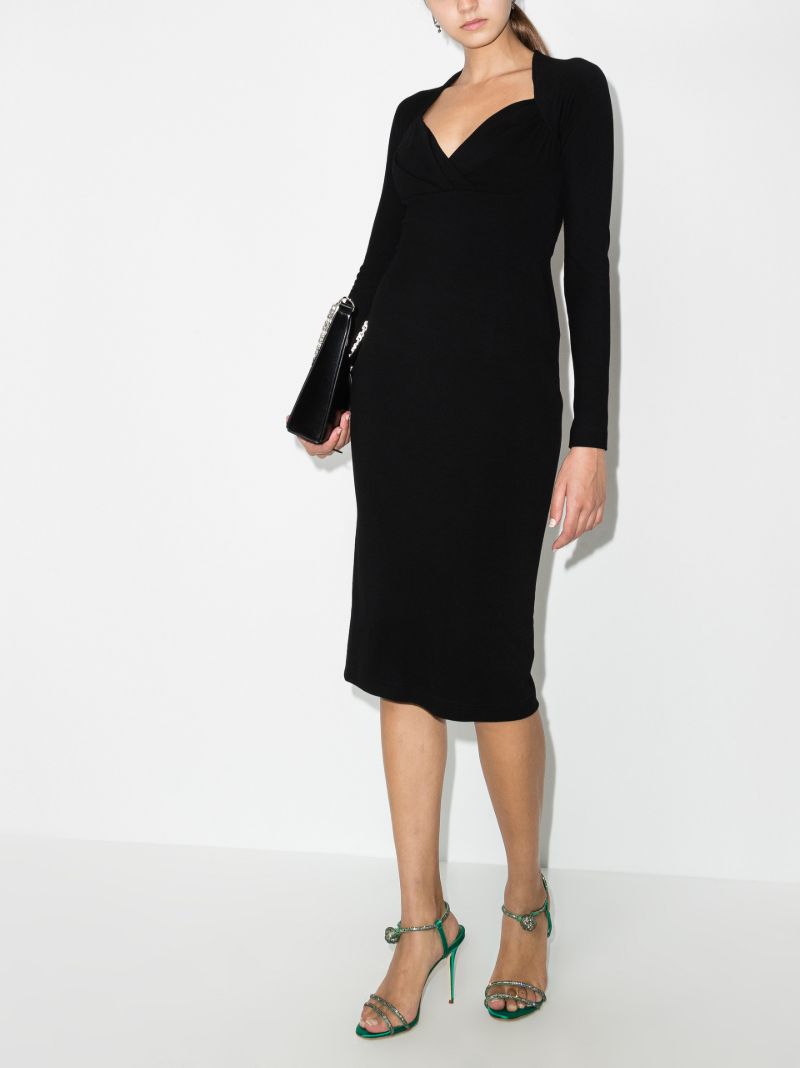Sweetheart Neck Midi Dress