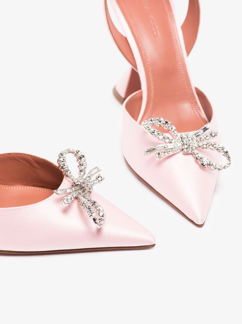 Pink Rose 95 Crystal Satin Pumps