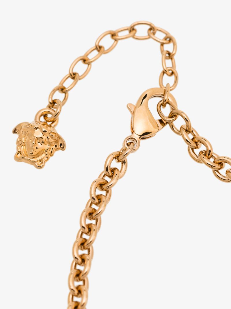 Gold Tone La Medusa Pendant Necklace