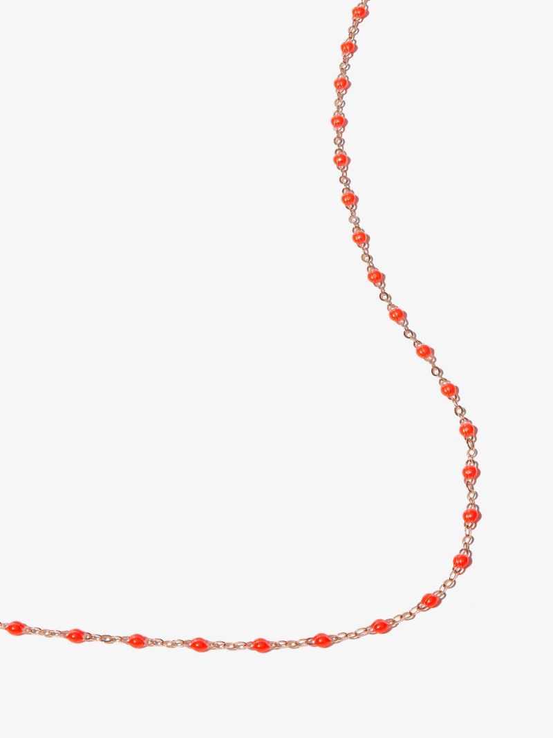 18k Rose Gold Classic Gigi 60 Cm Beaded Necklace