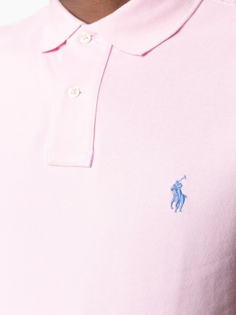 Pink Polo Pony Cotton Polo Shirt