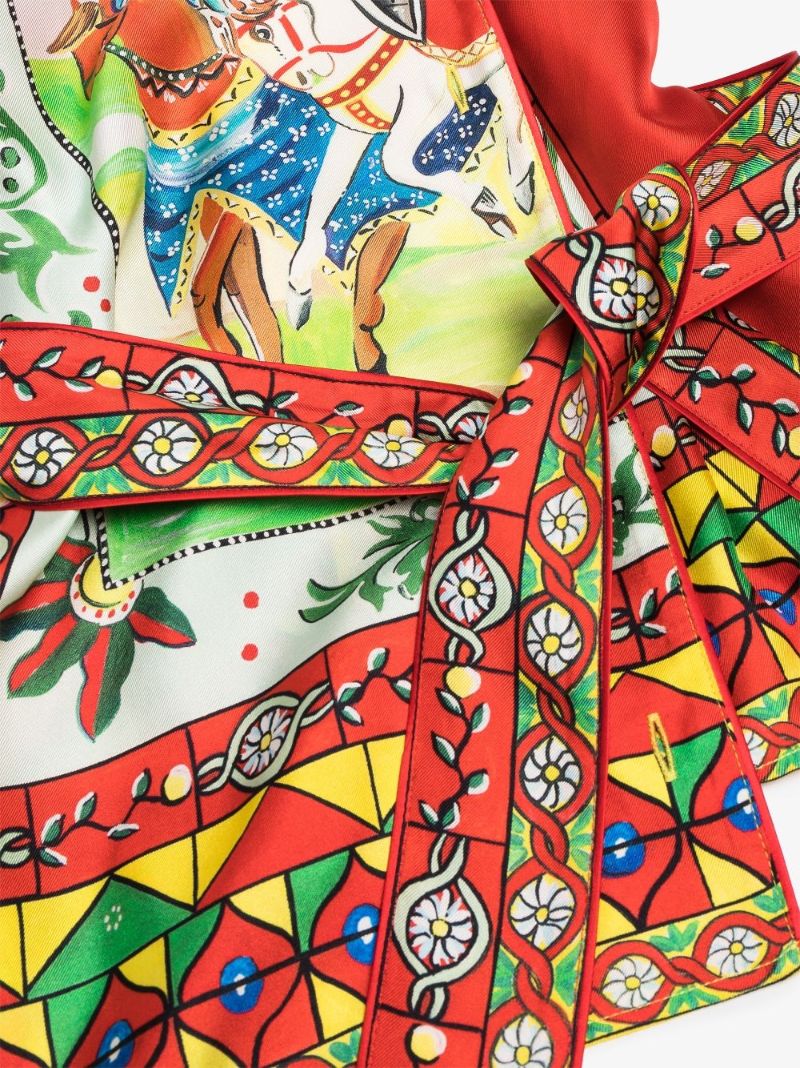 Carreto Print Belted-waist Shirt