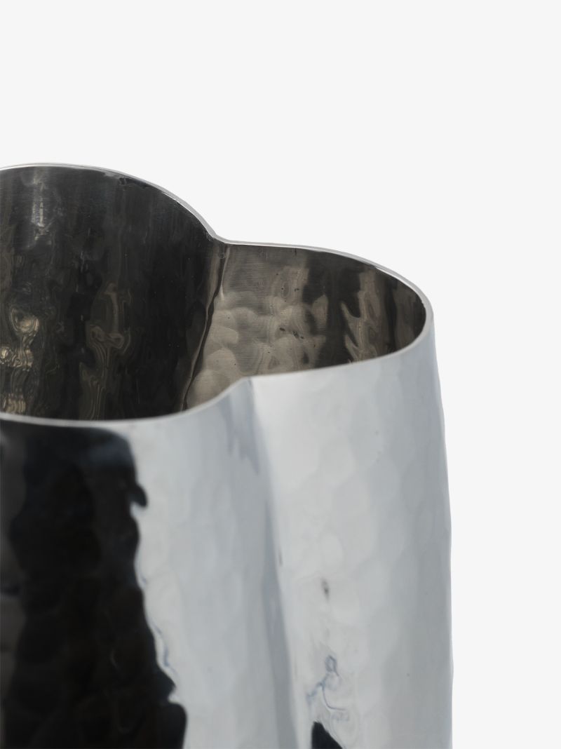 Silver Tone Cloud Tall Vase