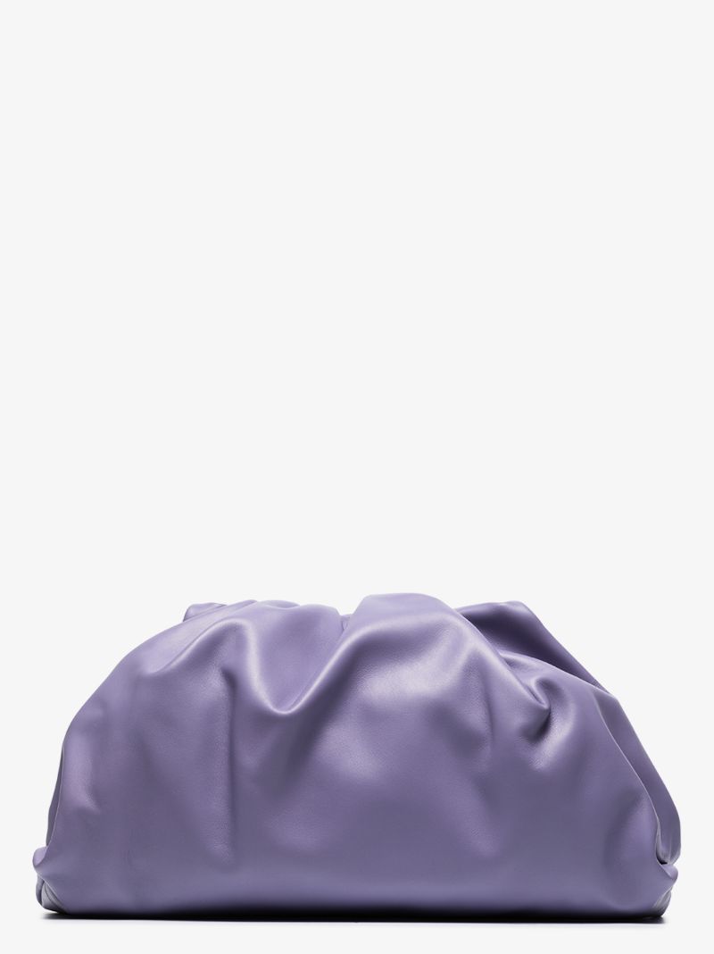 Purple the Pouch Leather Clutch Bag