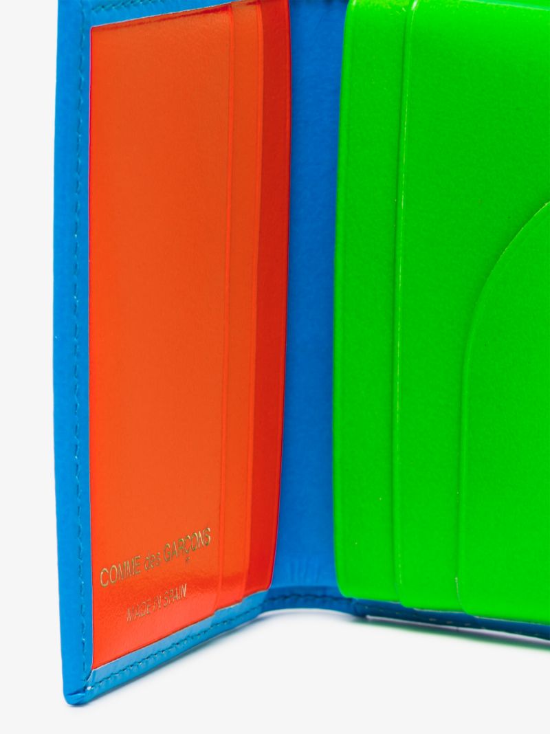 Blue Super Fluo Leather Card Holder