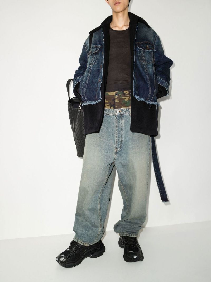 Layered Wide Leg Jeans
