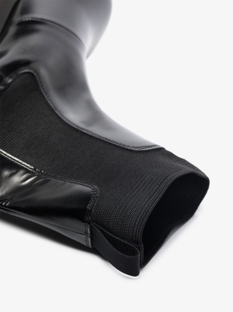 Black 90 Flatform Leather Chelsea Boots