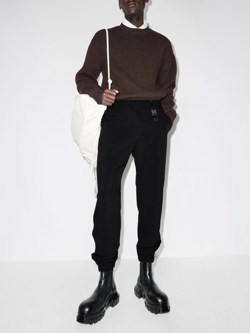 Buckled Tapered Track Pants
