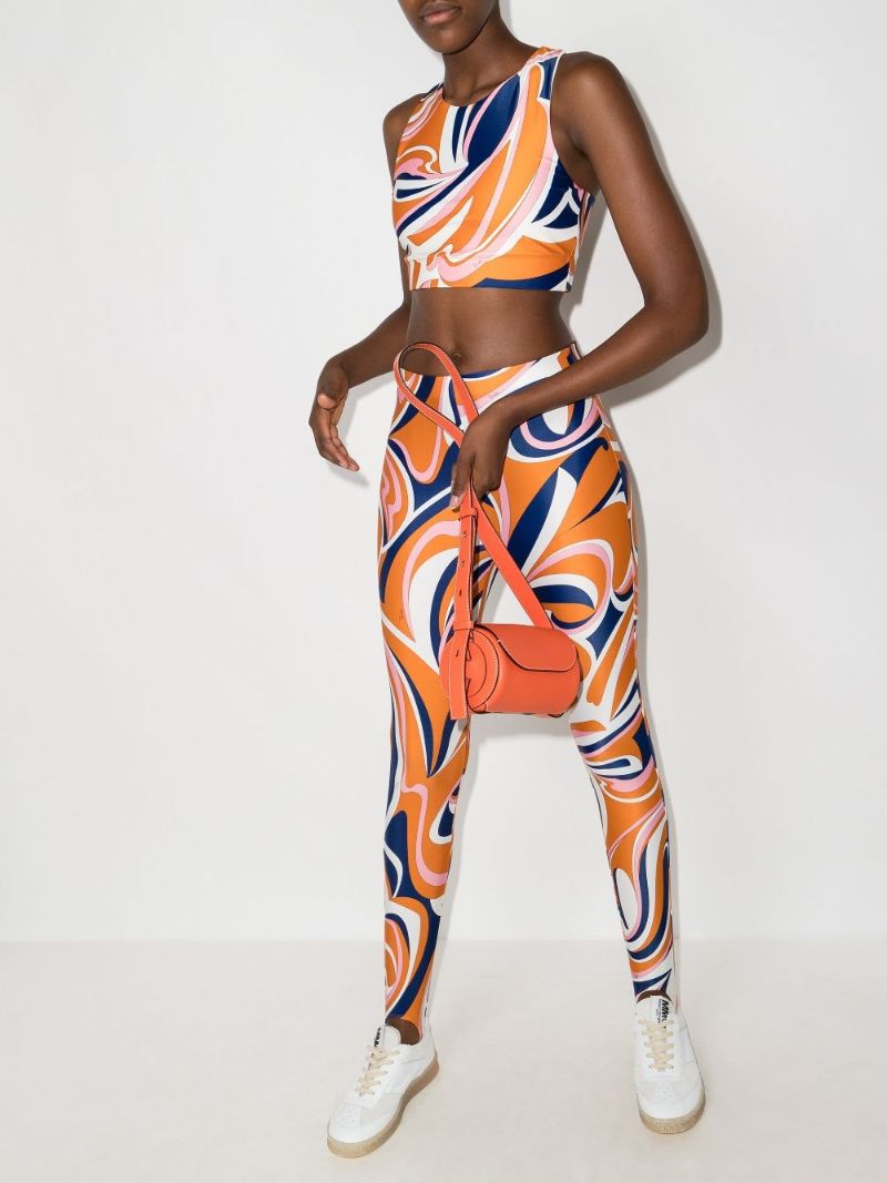 Nuages Print Performance Crop Top