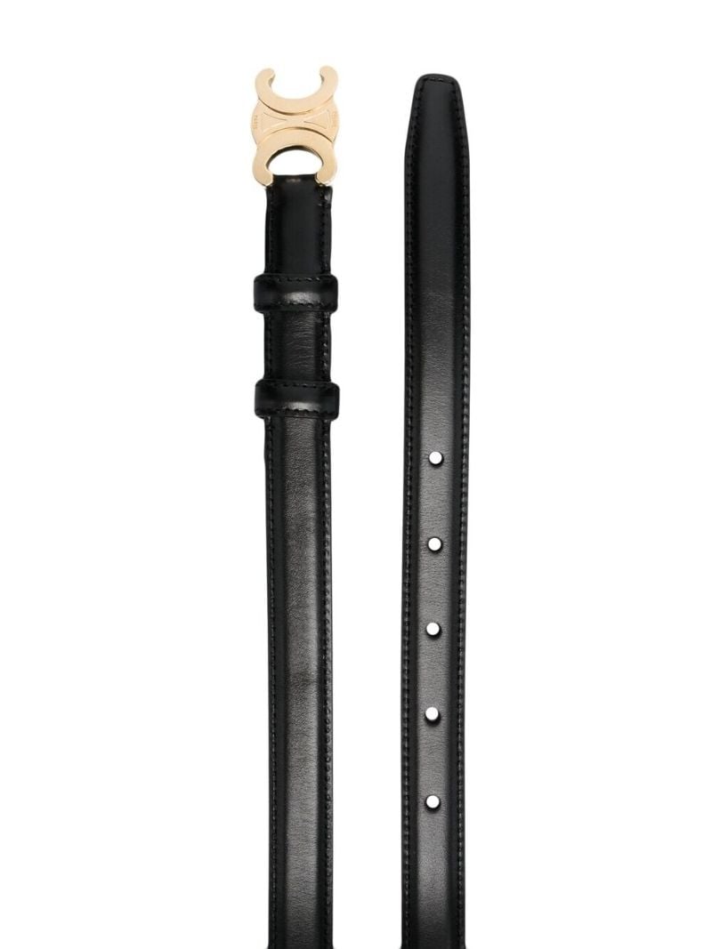 Black Triomphe Buckle Belt