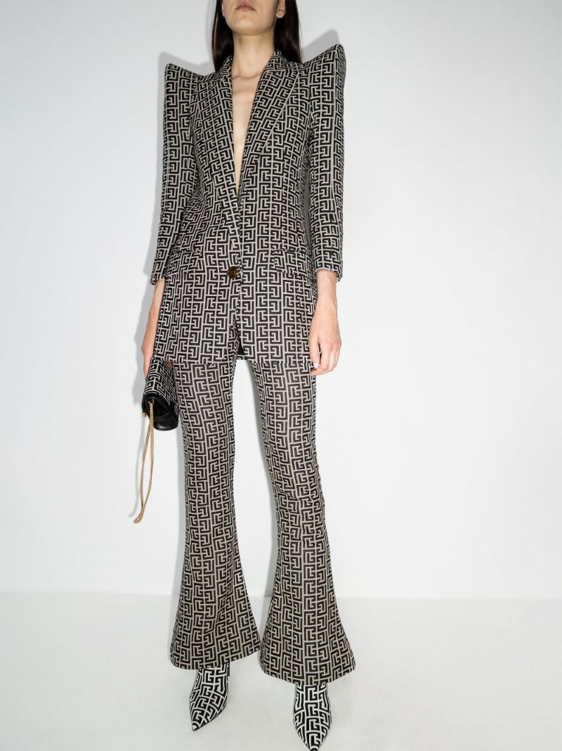 Monogram Boot Cut Trousers