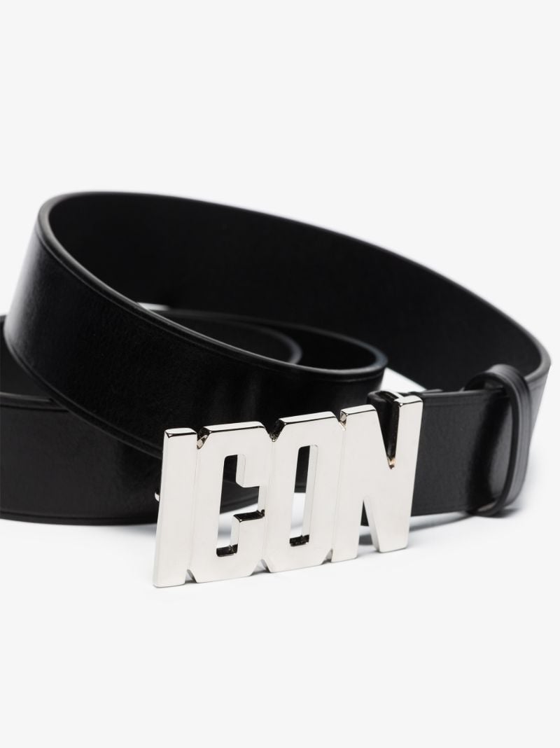Black Icon Leather Belt