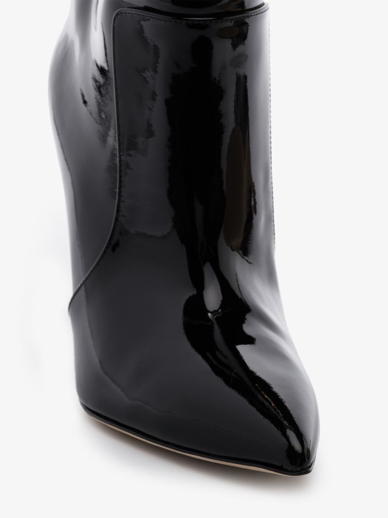 Black 105 Knee-high Patent Leather Boots