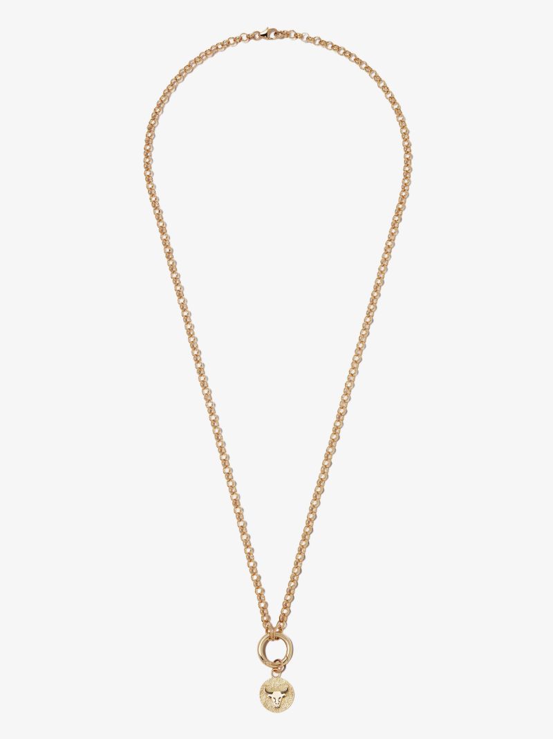 18k Yellow Gold Taurus Petite Medallion Charm