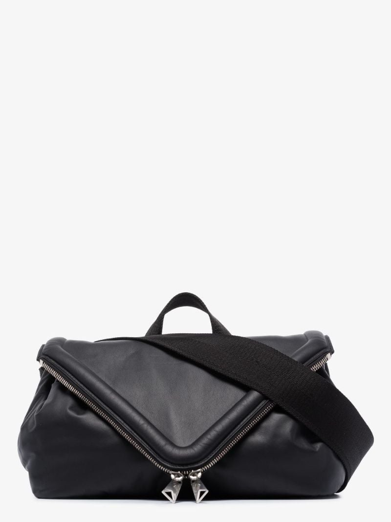 Black Beak Leather Cross Body Bag
