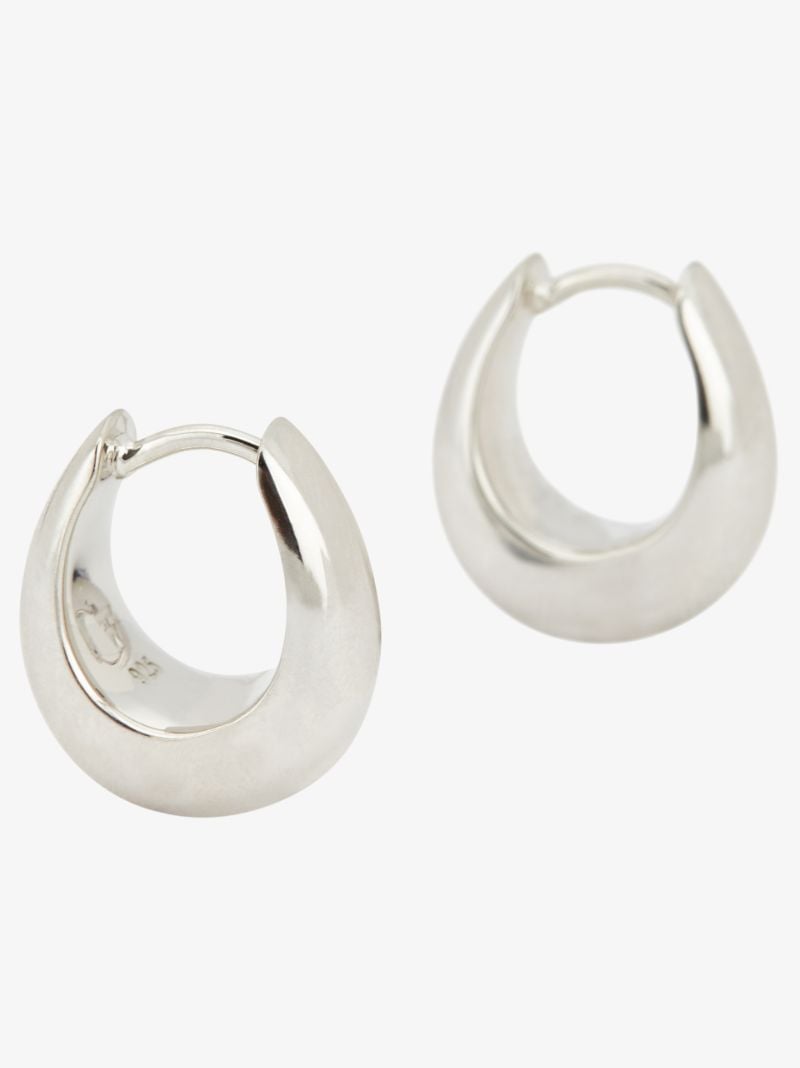 Sterling Silver Ice Small Hoop Earrings