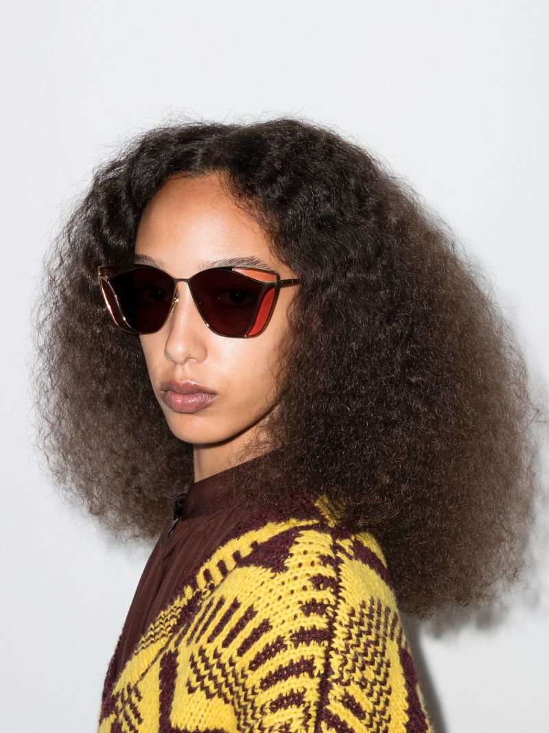 Gold Tone Geometric Sunglasses