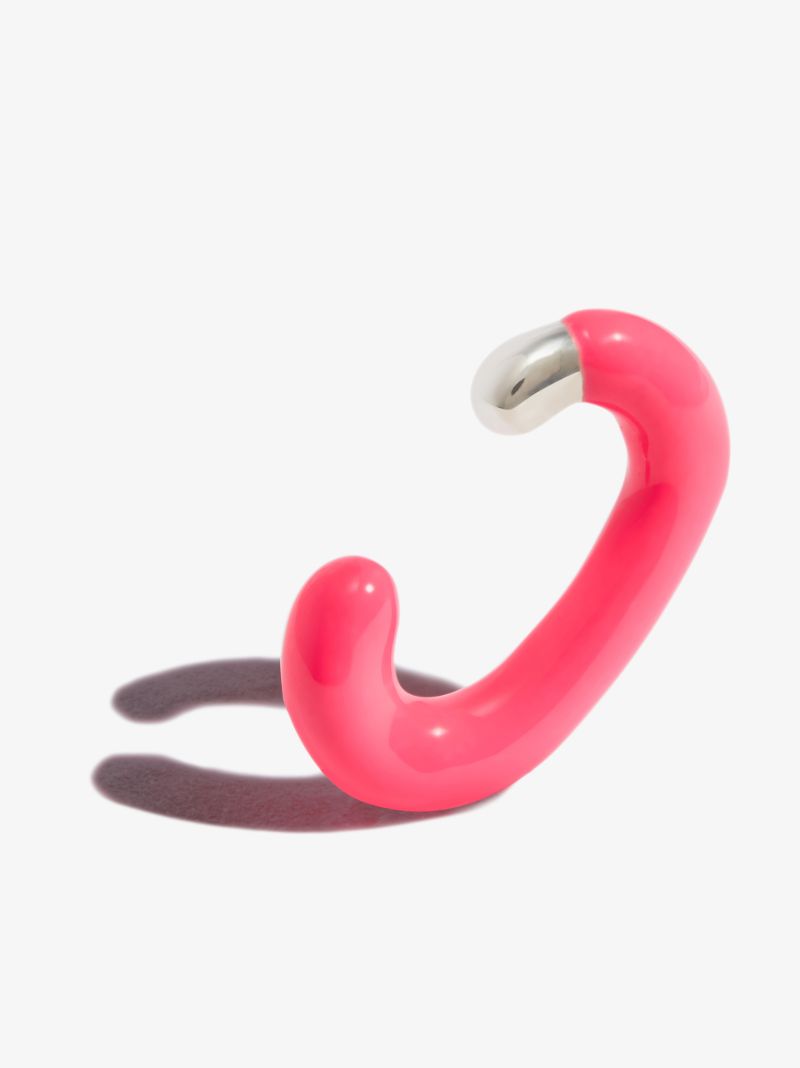 Pink Cuffling Enamel Ear Cuff