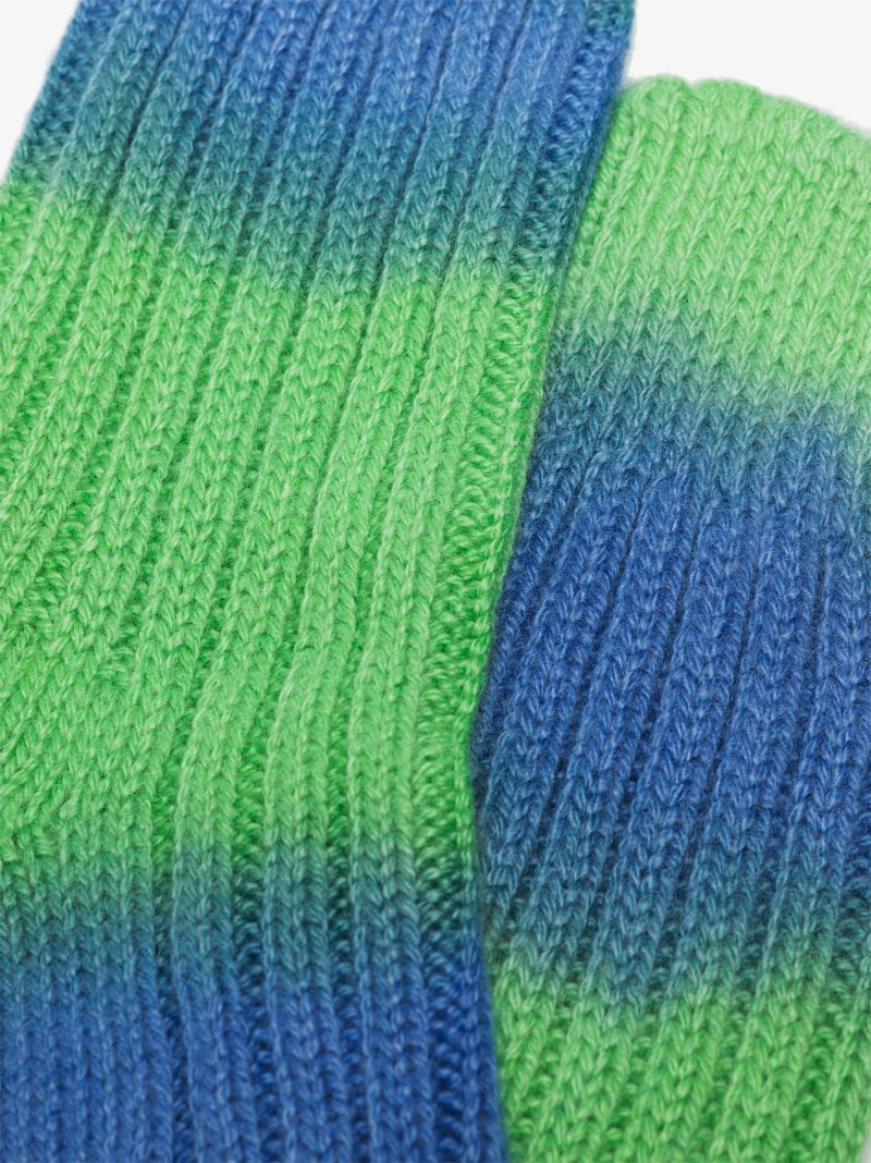 Green and Blue Yosemite Cashmere Socks