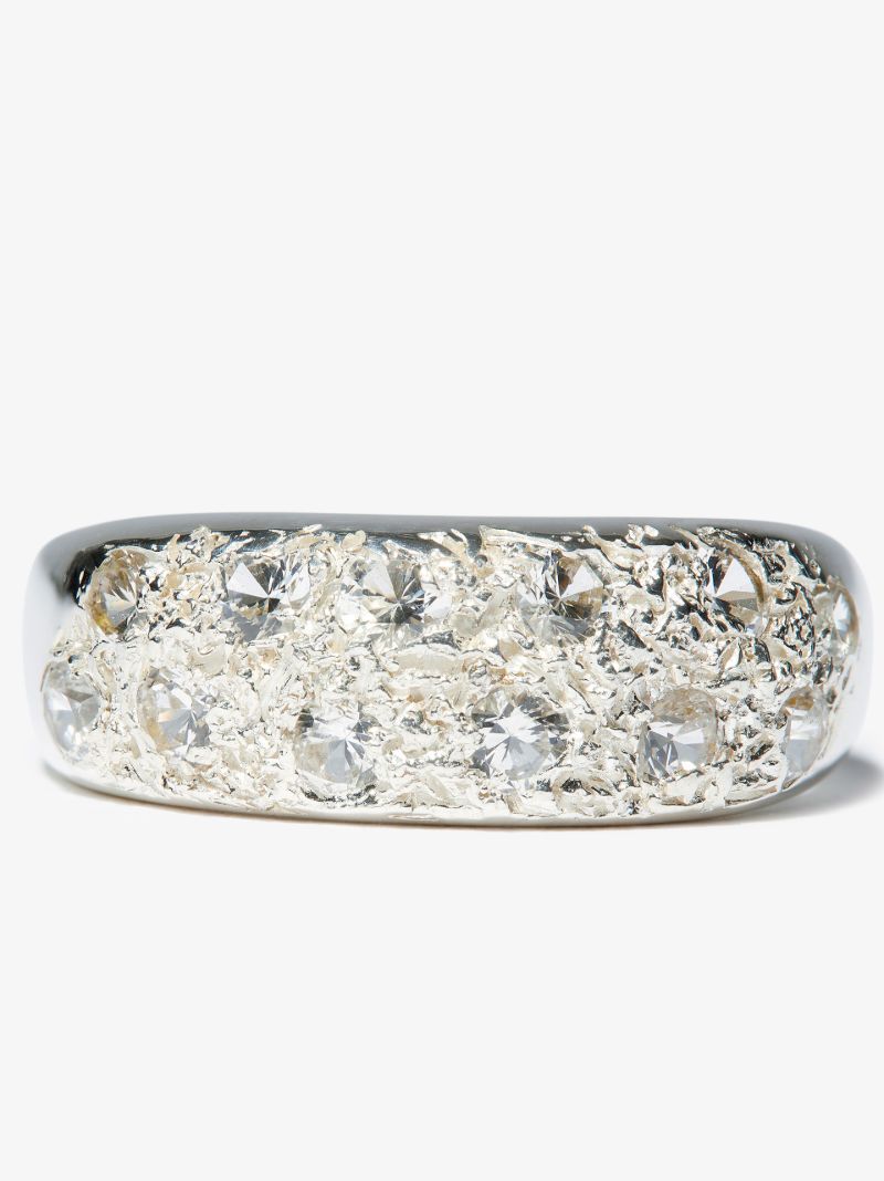 Sterling Silver Riviera Sapphire Ring