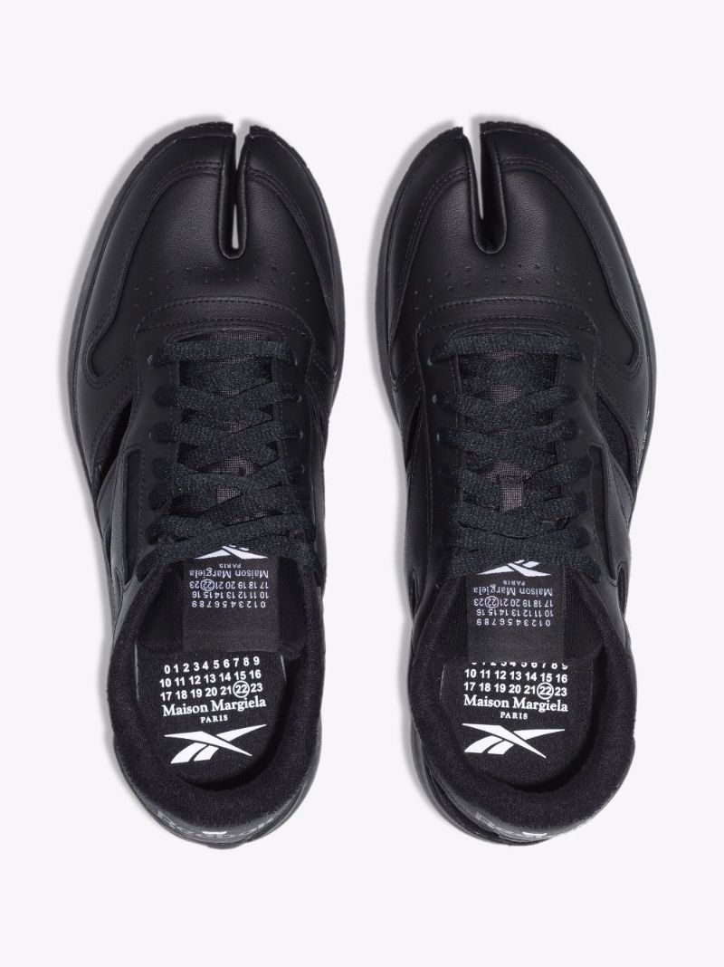 X Reebok Black Tabi Leather Sneakers