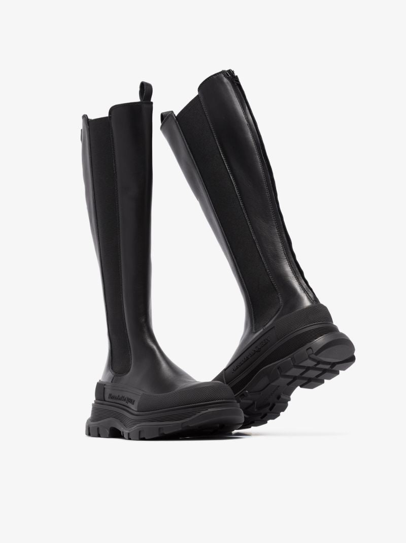 Black Tread Slick Boots
