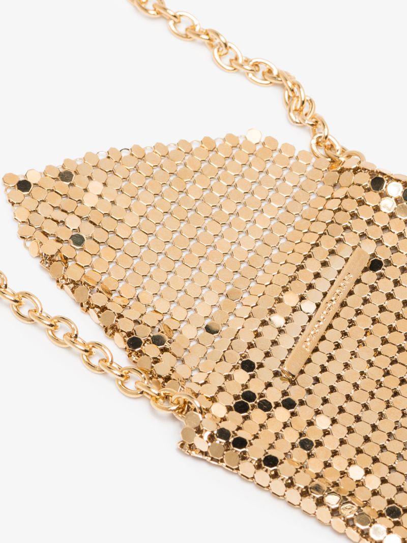 Gold Tone Pixel Mini Necklace Bag