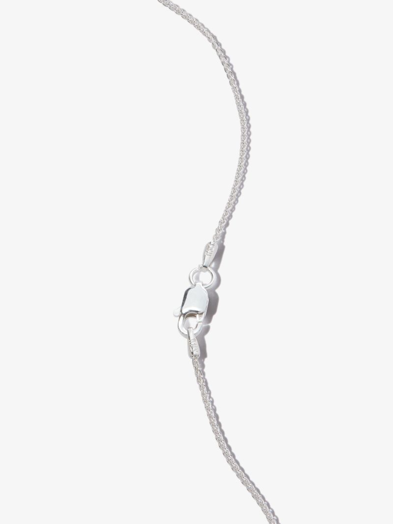 Sterling Silver Padlock Diamond Necklace