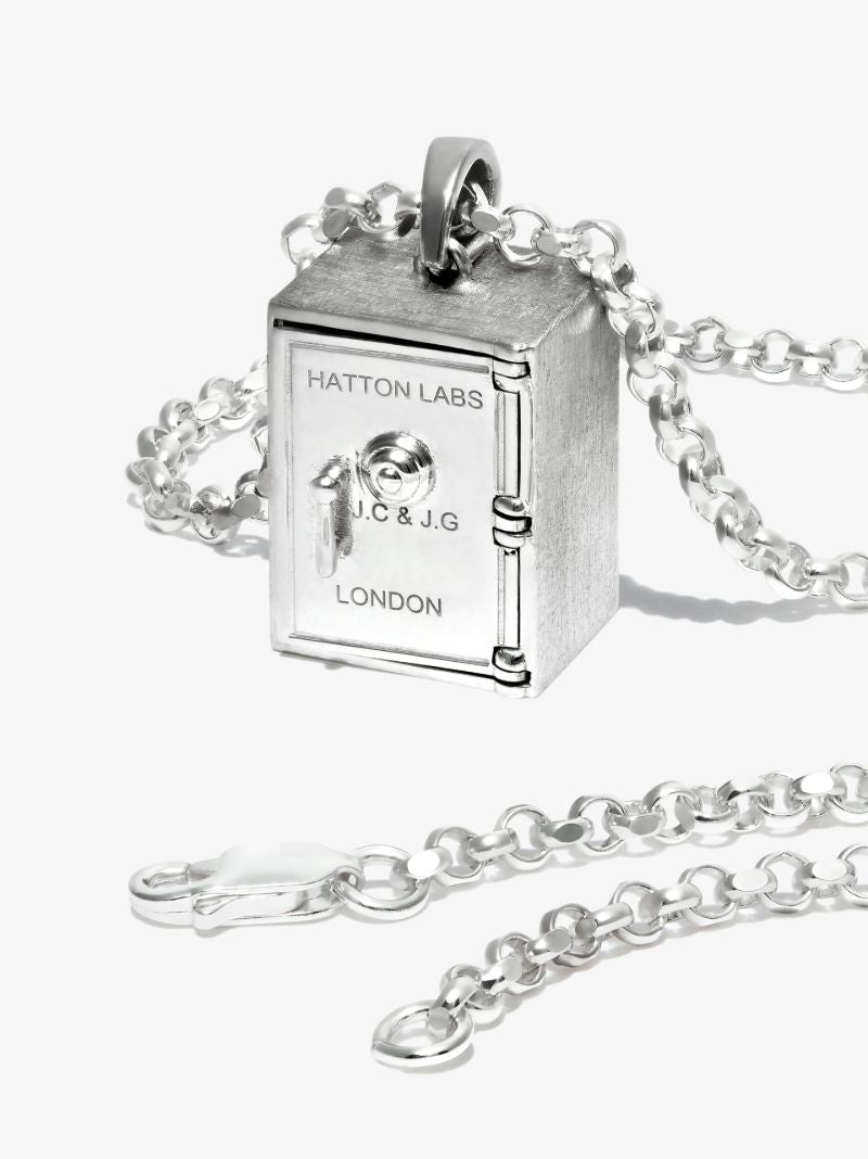 Sterling Silver Bullion Safe Pendant Necklace