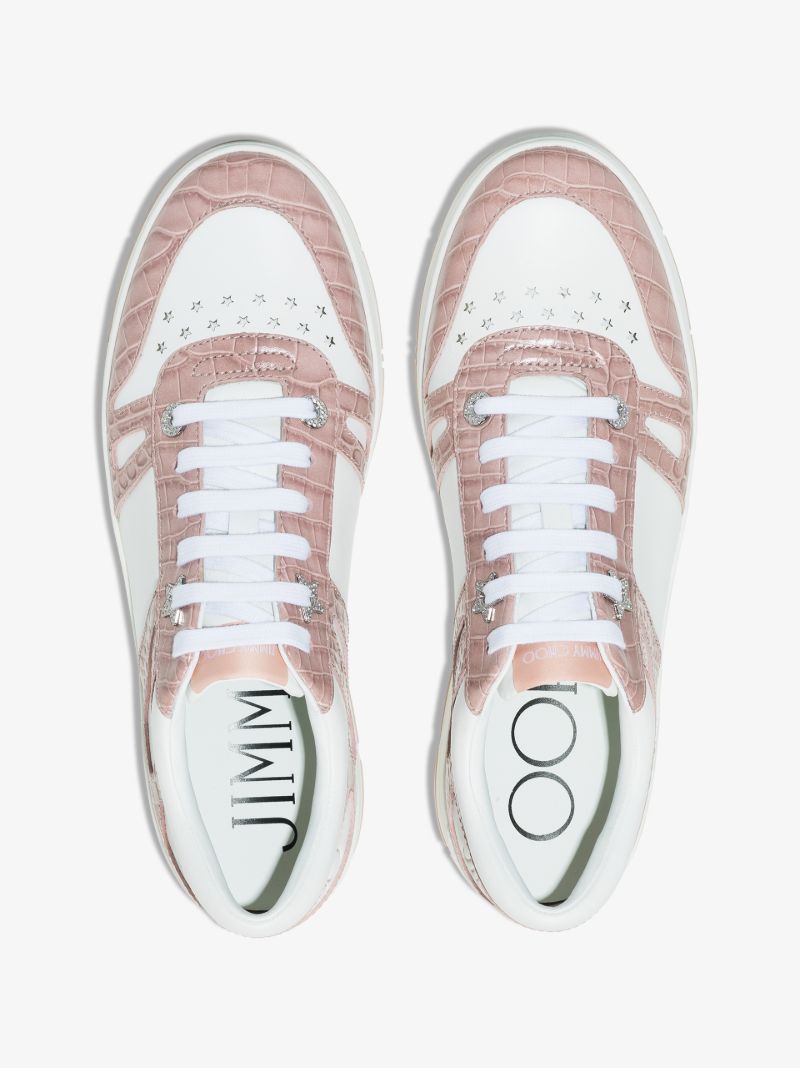 Pink Hawaii/f Mock Croc Leather Sneakers