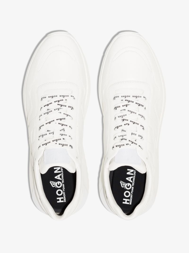 White Interactive 3 Leather Sneakers