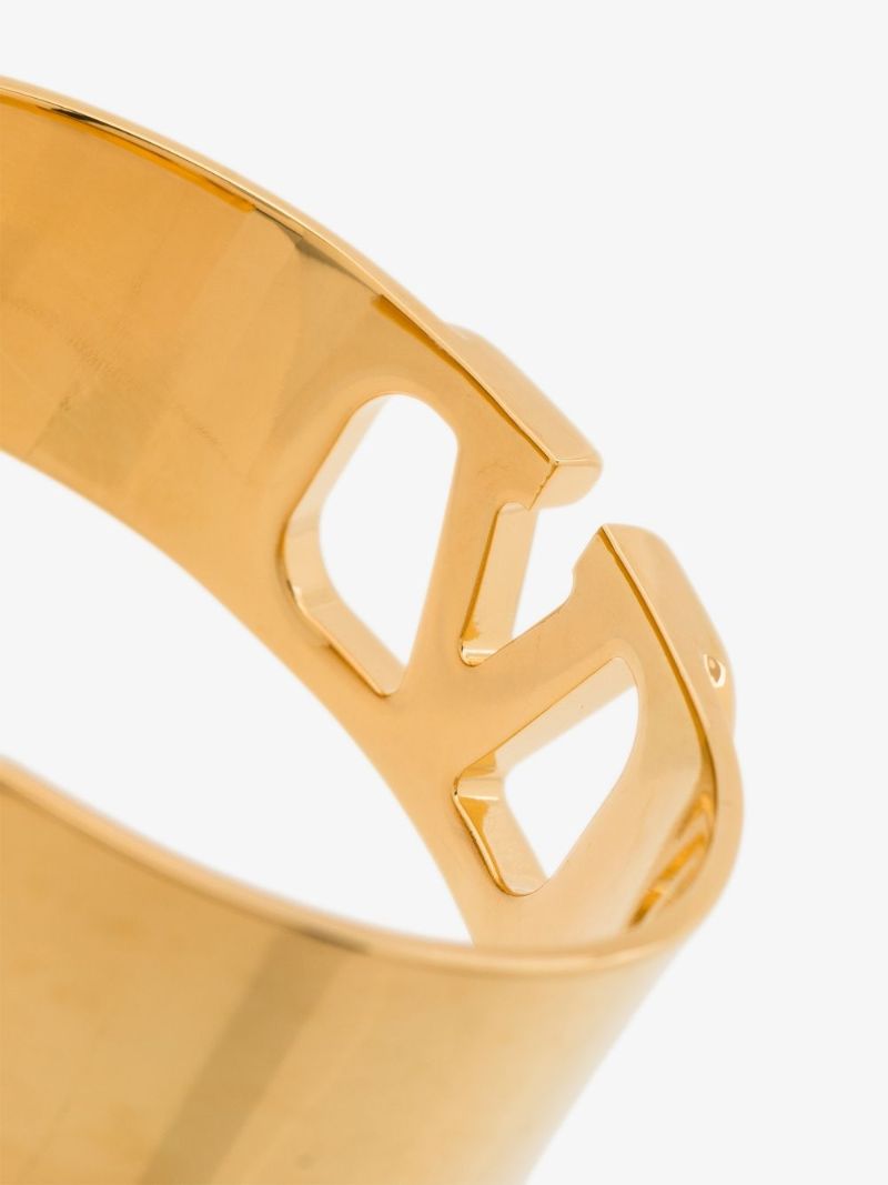 Gold Tone Vlogo Signature Cuff Bracelet
