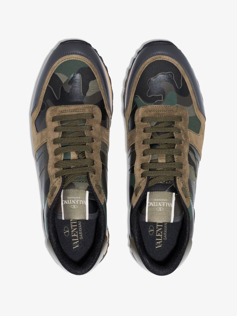 Green Rockrunner Camouflage Low Top Sneakers