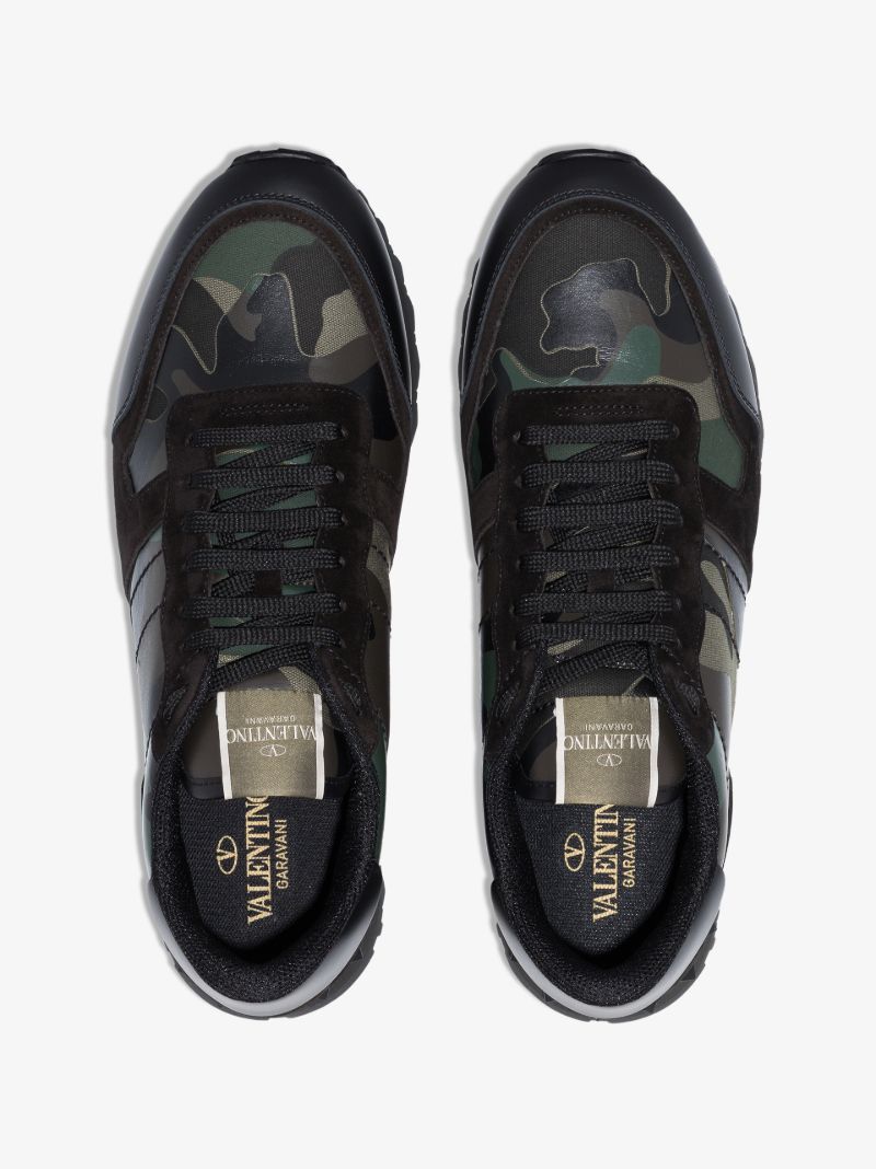 Black Rockrunner Camouflage Low Top Sneakers