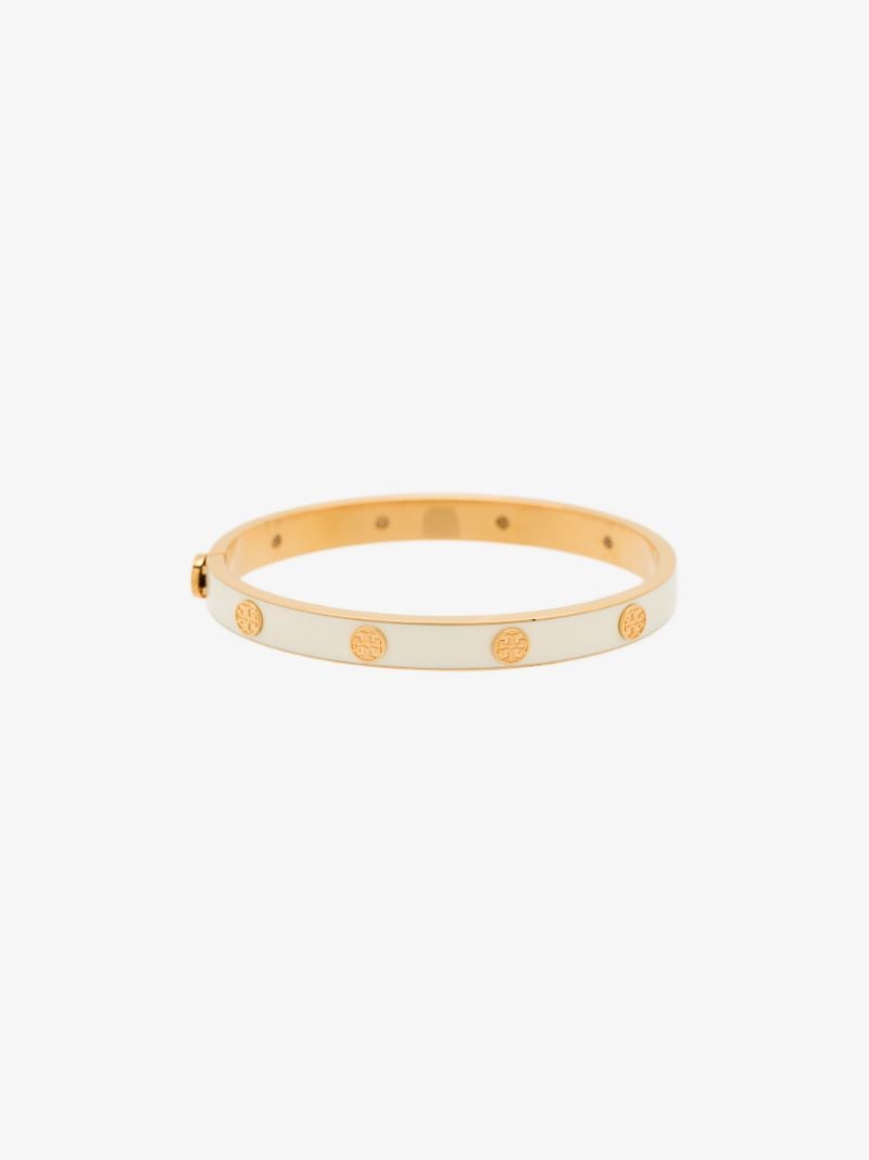 White Miller Studded Enamel Bracelet