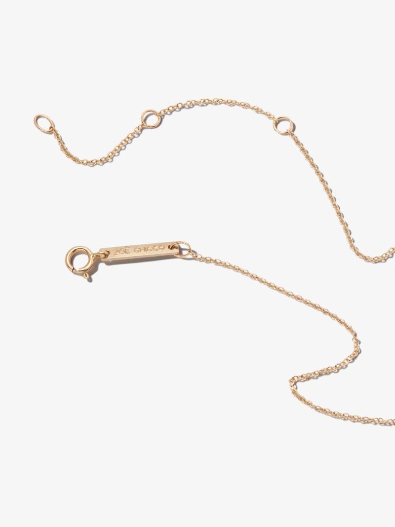 14k Yellow Gold Diamond Halo Necklace