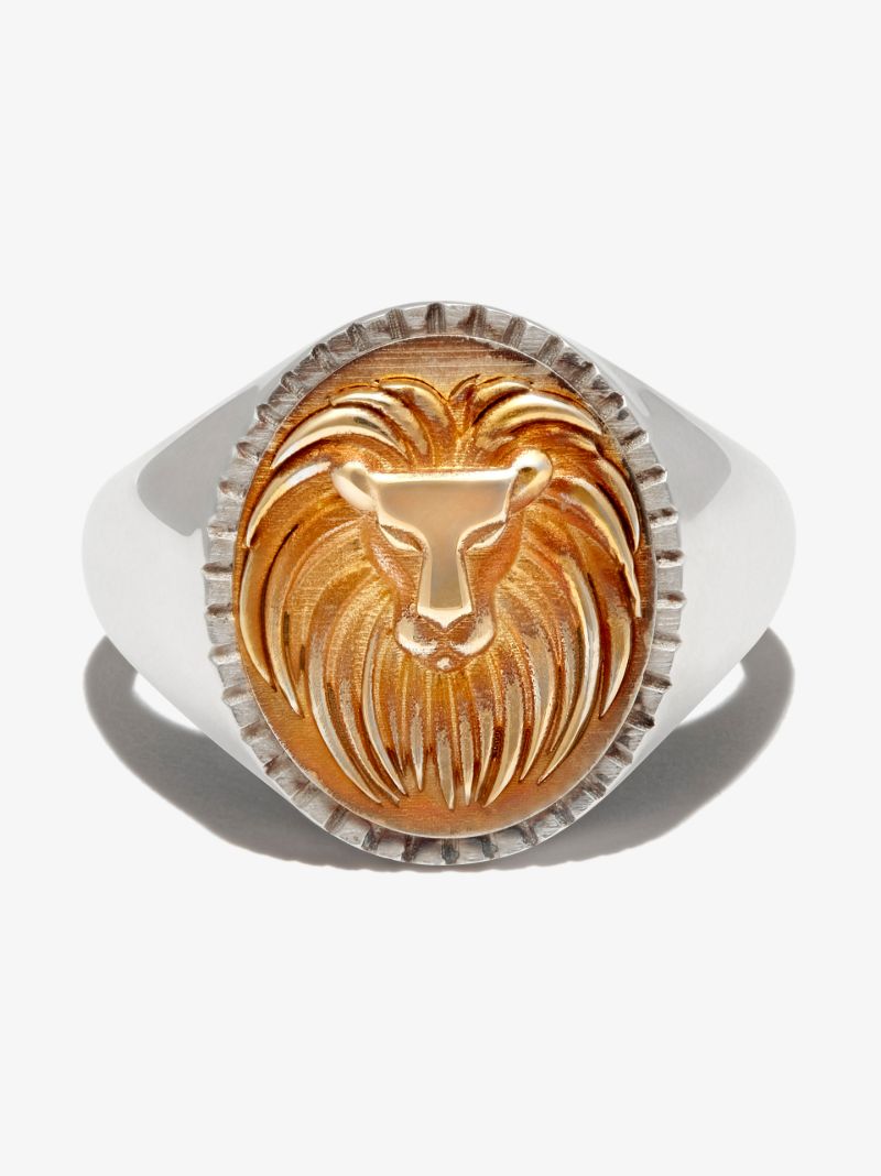 18k Yellow Gold Leo Signet Ring