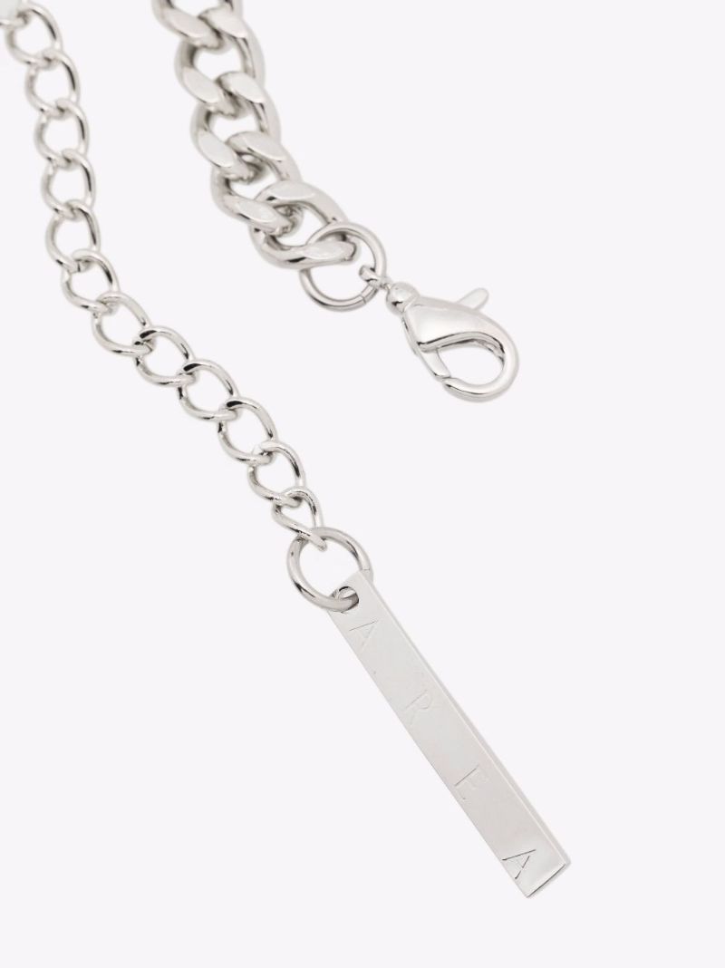 Silver Tone Crystal Choker Necklace