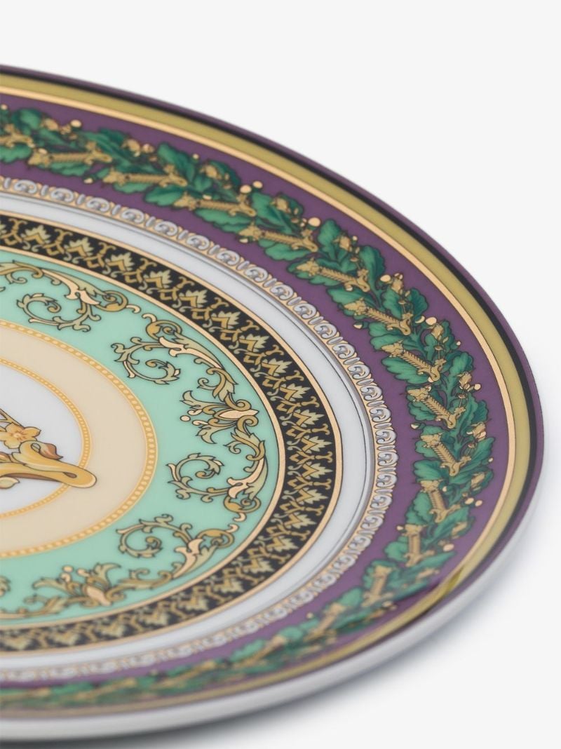 Green Baroque Mosaic Ceramic Plate