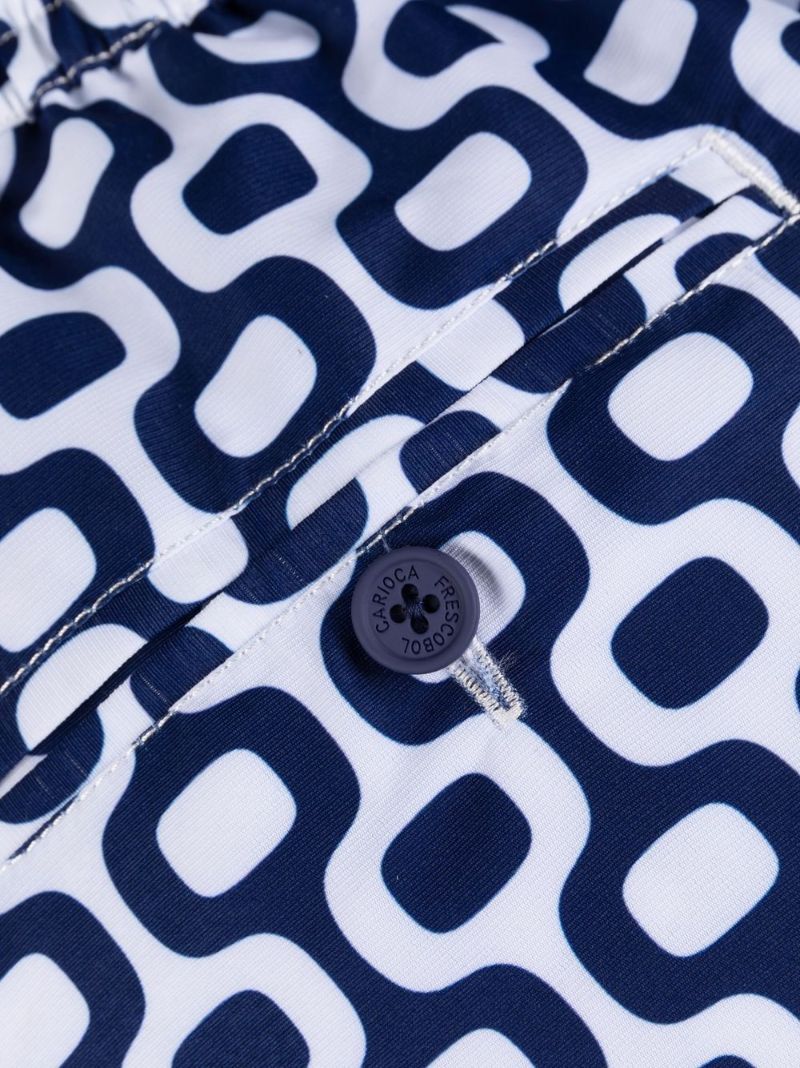 Blue Sport Swim Printed Swim Shorts