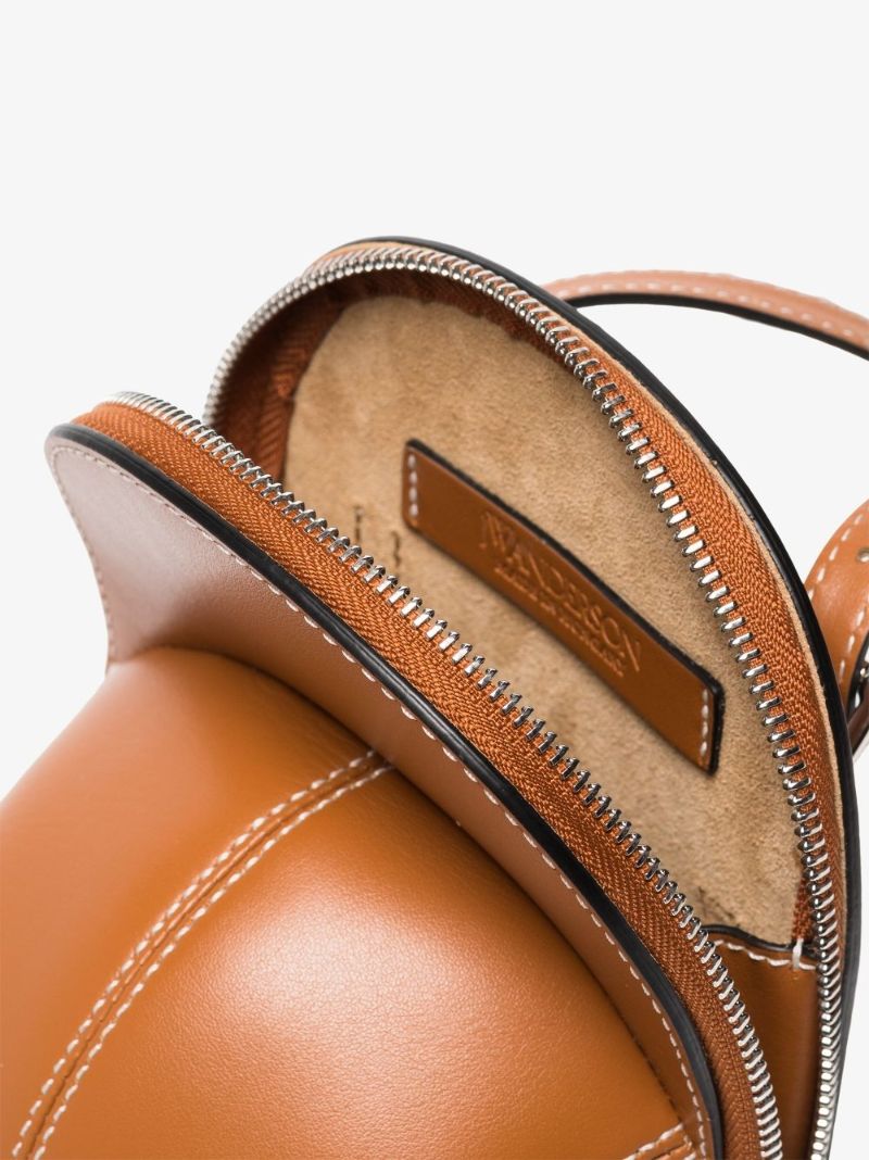 Brown Midi Cap Leather Mini Bag