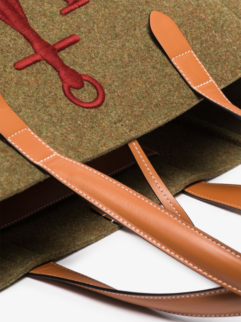 Green Belt Felt Tote Bag